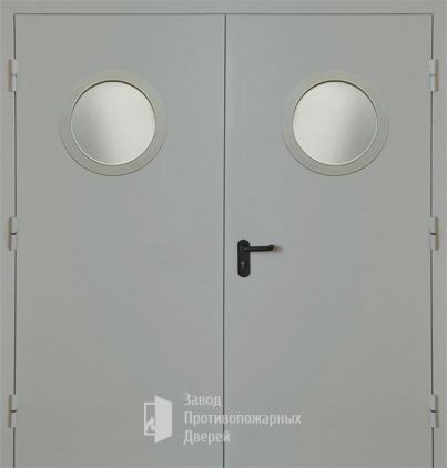 Фото двери «Двупольная с круглым стеклом EI-30» в Жуковскому