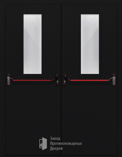 Фото двери «Двупольная со стеклом и антипаникой №64» в Жуковскому