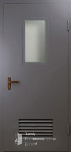 Фото двери «Техническая дверь №5 со стеклом и решеткой» в Жуковскому