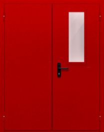 Фото двери «Двупольная со стеклом (красная)» в Жуковскому