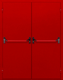 Фото двери «Двупольная глухая с антипаникой (красная)» в Жуковскому