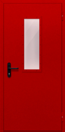 Фото двери «Однопольная со стеклом (красная)» в Жуковскому