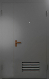 Фото двери «Техническая дверь №7 полуторная с вентиляционной решеткой» в Жуковскому