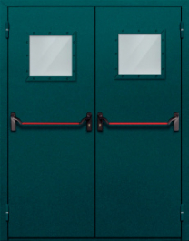 Фото двери «Двупольная со стеклом и антипаникой №56» в Жуковскому