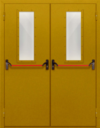 Фото двери «Двупольная со стеклом и антипаникой №65» в Жуковскому